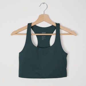 Girlfriend Collective Paloma Racerback Sports Bra Moss Green Small